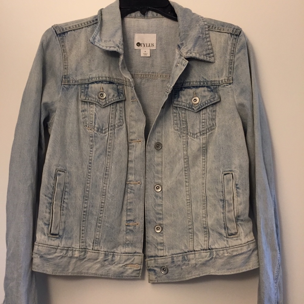 Stylus Distressed Denim Jean Jacket